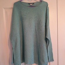 Peruvian Connection Lightweight Thin pullover  M/L 100% Plma Cotton Teal Green