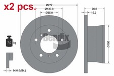 X2 PCS REAR BRAKE DISC ROTOS
