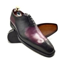 Men's Handmade Leather Purple