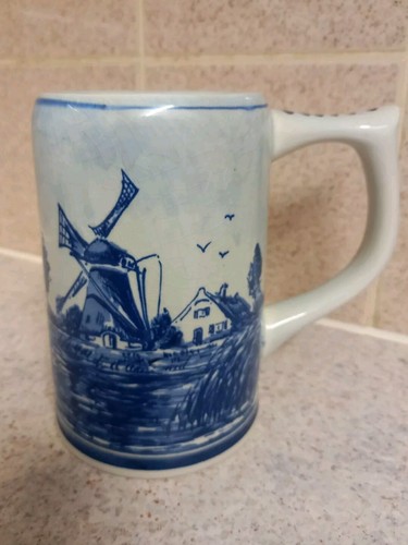 Delft blauw pottery tankard - delft,