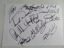 MRS BROWNS BOYS AUTOGRAPHED 8 X 6 ALBUM PAGE. SIGNED BY 10.