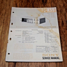 Sony TC K55 Stereo Cassette Deck Service Manual Original Vintage 1979 RARE
