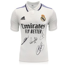 Zinedine Zidane, Ronaldo de Lima, Roberto Carlos & Raul Signed Real Madrid Shirt