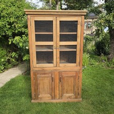 Antique pine kitchen larder - pine,