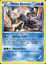 Pokemon White Kyurem XY128 STAFF Promo Near Mint Condition - CC2