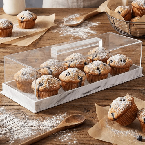 Acrylic bread box bakery - box,