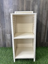 Vintage White Wicker Shelf