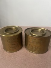 Vintage Coffee Selection Of Best Arabica Plants Tin Bowl & Cuban Sugar Tin Bowl