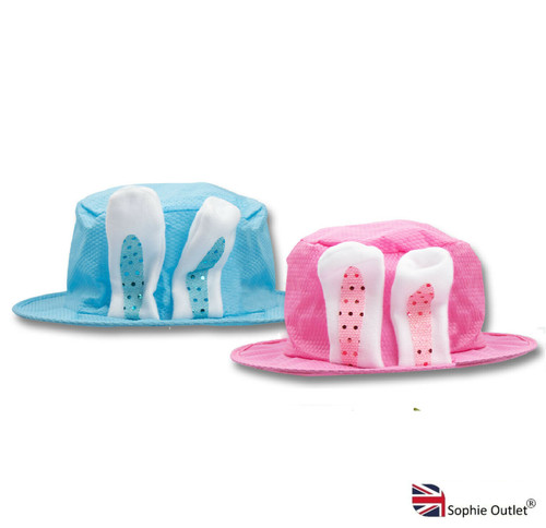 Easter hat with sequins bunny - with,