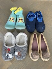 4 x Designer Shoe Bundle: TNY Ballet Flats, Slippers, Aqua Shoes EU26 (UK8.5)
