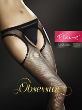 PASSION 20 DEN FIORE FISHNET SUSPENDER TIGHTS.