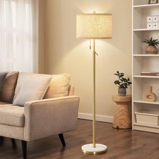 GyroVu Gold Floor Lamp Marble