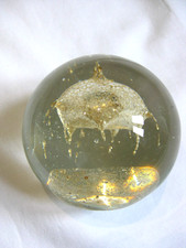 Large Glass Paperweight Clear