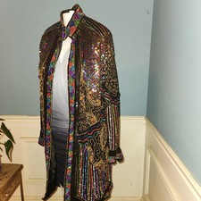 NYE  1980's Vtg Silk Sequin