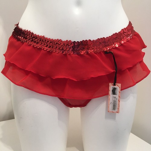 Red ruffle skirted thong - 14,