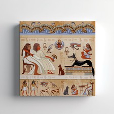 Ancient Egyptian Scene Canvas Print Wall Art, Stylish Home Decor Wall Hanging