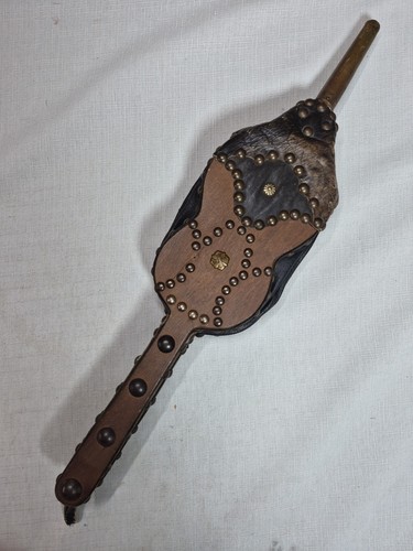 Vintage wood leather studded - vintage,