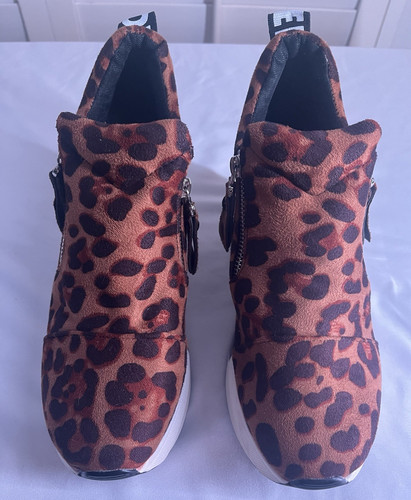 Leopard print platform wedge - leopard,