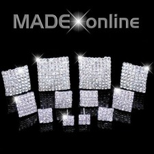 Square Earrings SMALL STONE SIZE sparkle Diamante crystal bling studs
