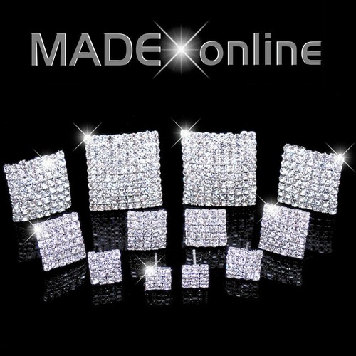 Square earrings small stone - square,