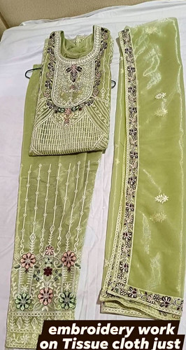 Women green tissue - green,