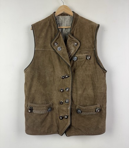 Real suede leather waistcoat - real,