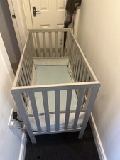 Obaby Bantam Grey Space Saver Cot and Mattress