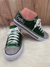 Philadelphia Eagles Rhinestone Sneakers Handmade Sz 7 women’s