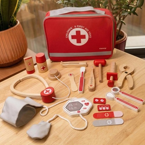 Wooden pretend play doctor set - pretend,