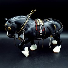 Vintage SylvaC Shirehorse Vintage Shirehorse Figurine Black harness & tack L25cm