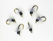 Blindside Midge UV Black Soft Hackle Nymphs - Premium Trout Fly Fishing Flies
