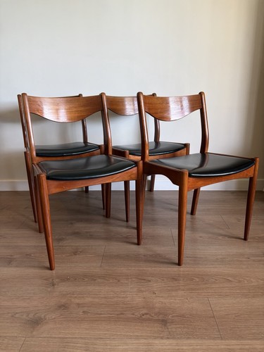 Four danish teak dining chairs - four,