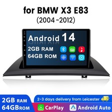 9" Android 14 For BMW X3 E83 2004-2012 Car Stereo Radio GPS Nav CarPlay 2+64G BT