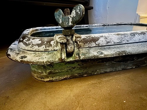 Vintage solid bronze ship - solid,
