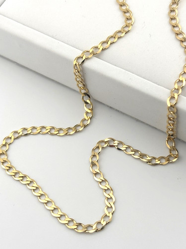 9ct yellow gold - gold, flat