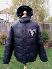 LA RAIDERS REEBOK VINTAGE 90S NFL PUFFER JACKET MEDIUM LARGE MENS ORIGINAL RARE