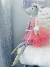 FABULOUS Ballerina Bunny Rabbit Quality weighted, Large Shelf Sitter XMAS GIFT  
