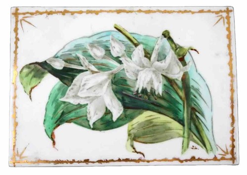 Porcelain plaque postcard - plaque,