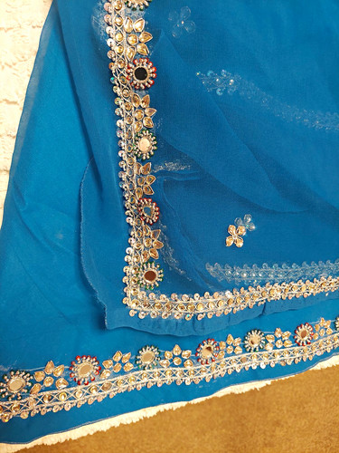 Women blue georgette - blue,