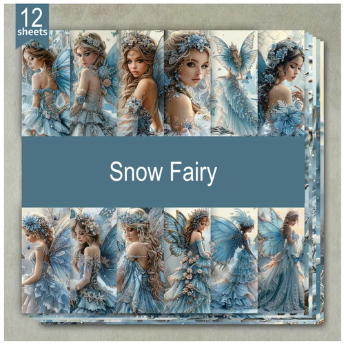 Snow fairy craft paper 12 - fairy,