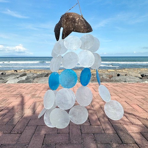 Coconut capiz wind chimes - capiz,