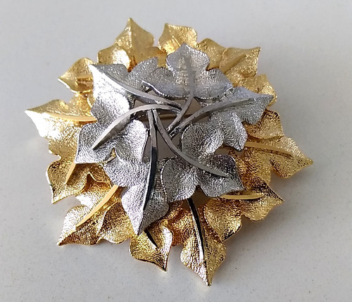 Vintage sphinx brooch - brooch, leaf