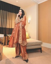 Gold Suits Pakistani Salwar