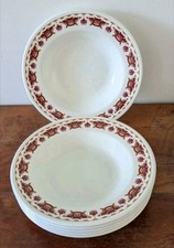 Wedgwood Hotelware rimmed bowl 23 cm Metallised Bone China England Set of 6