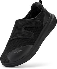 FitVille Mens Extra Wide Fit Diabetic Shoes Adjustable Strap Swollen Feet UK 9