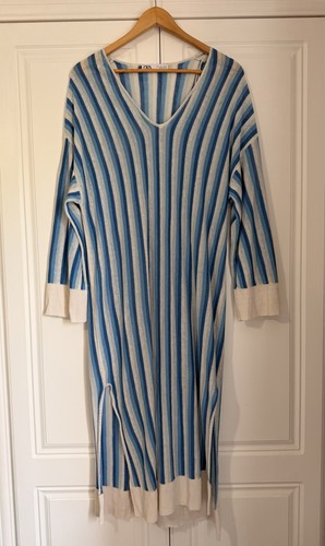 Zara blue white vertical - blue,