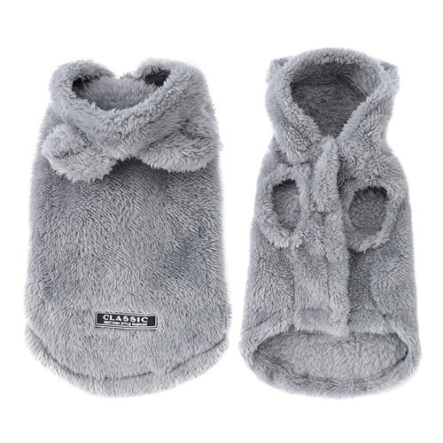 Warm fleece dog hoodie - fleece, coat