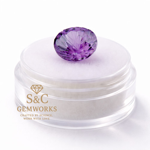 Amethyst firework cut round - amethyst,