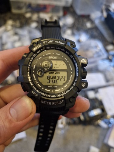 Chunky sport watch - watch, black