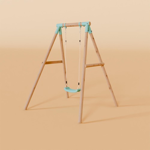Single wooden swing - swing,